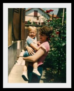 Nick and me, garden, Vichy 1985