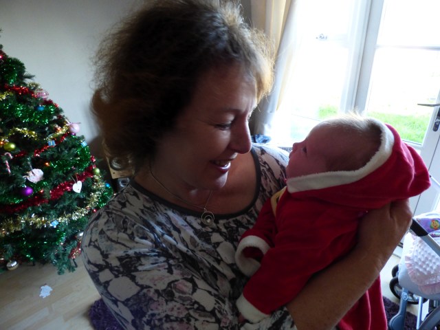 Hollie and Grandma first Christmas
