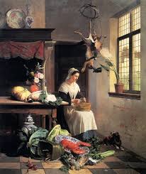 David Emile Joseph de Noter (1818-1892), A Maid In The Kitchen