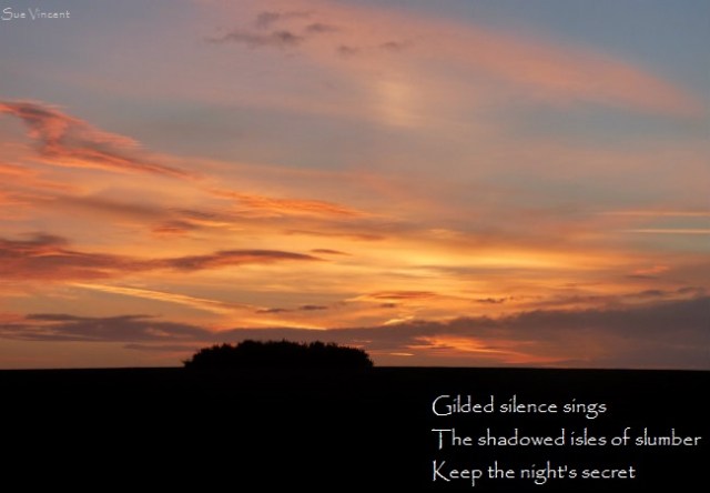 Gilded silence sings, the shadowed isles of slumber, keeps the night's secret.