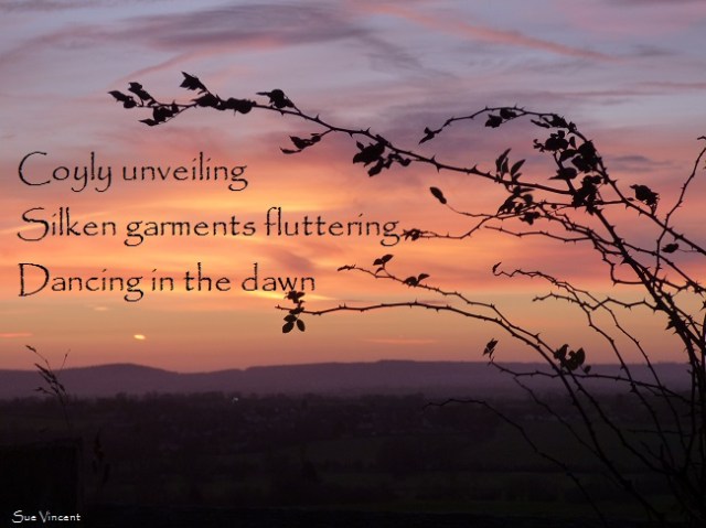 Coyly unveilingSilken garments fluttering, dancing in the dawn