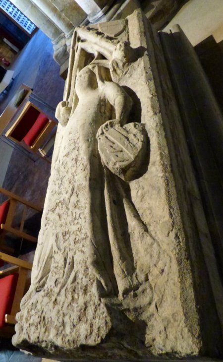 Tomb of margaret de Pickworth, her husband lies in the aisle opposite.