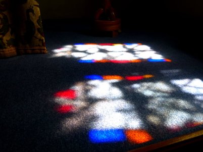light through stained glass, Ibstone