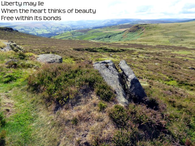Liberty may lieWhen the heart thinks of beautyFree within its bonds