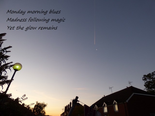 Monday morning blues Madness following magic Yet the glow remains