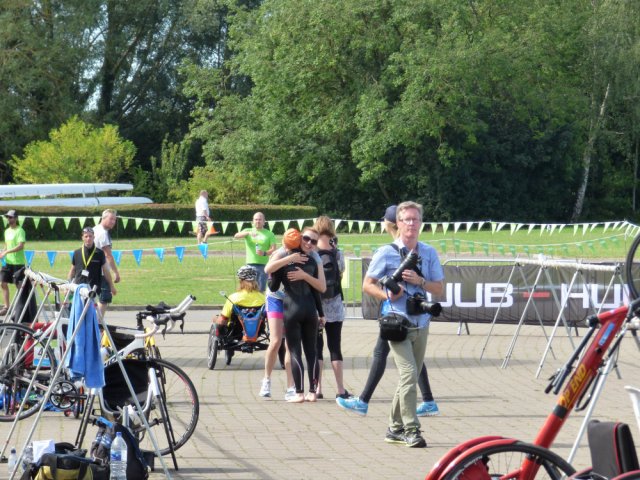 Soggy hugs as Nick sets off