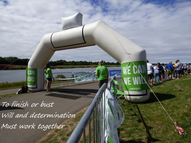 To finish or bust Will and determination Must work together