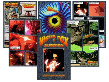 fox demon dogs collage