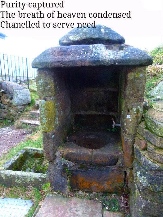 Purity captured The breath of heaven condensed Chanelled to serve need