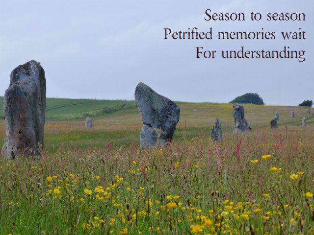 Season to season Petrified memories wait For understanding
