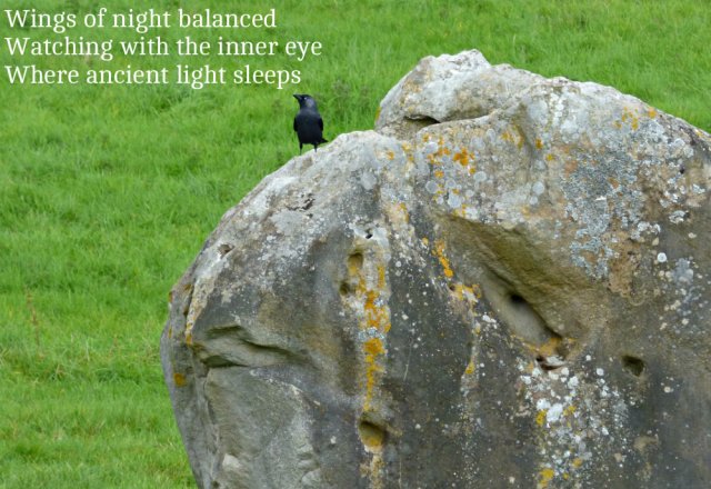 Wings of night balanced Watching with the inner eye Where ancient light sleeps