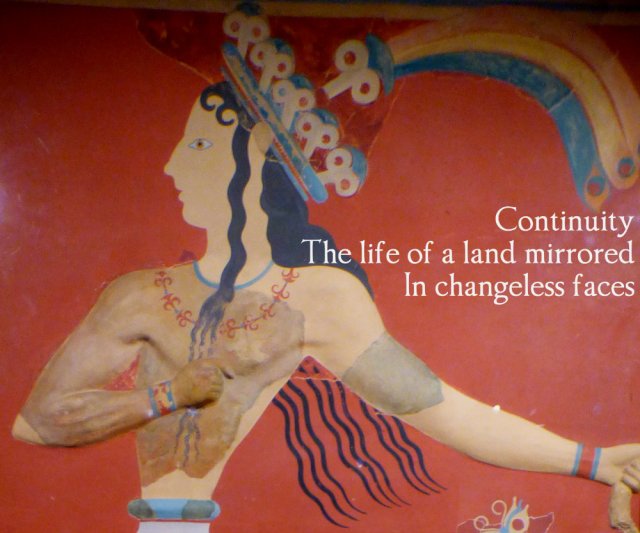 Continuity The life of the land mirrored In changeless faces