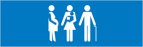 PRIORITY SEATING: Please offer your seat to a pregnant woman. Unless she's wearing a Red Sox hat. 