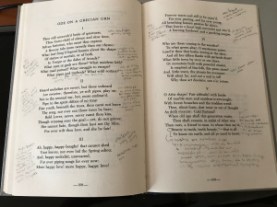 Annotated copy of Ode on a Grecian Urn