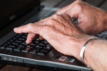 hands typing at laptop. Image from Pixabay